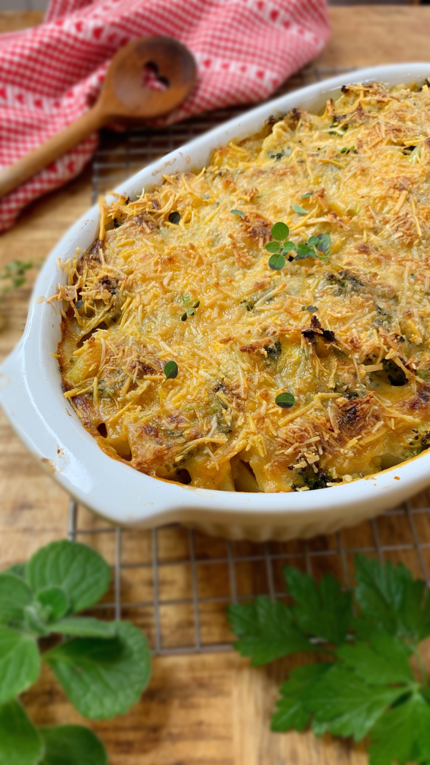 Omas veganes Kartoffel-Brokkoli-Gratin – machsmirvegan